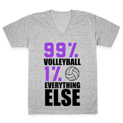 99% Volleyball V-Neck Tee Shirt