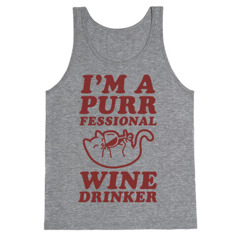 Purrfessional Wine Drinker Tank Top