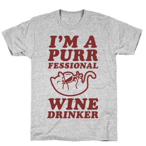 Purrfessional Wine Drinker T-Shirt