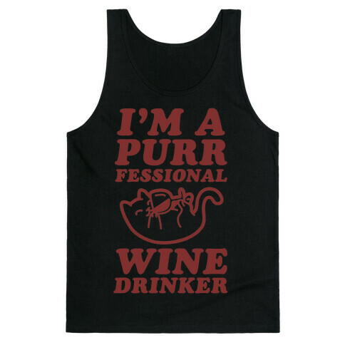 Purrfessional Wine Drinker Tank Top