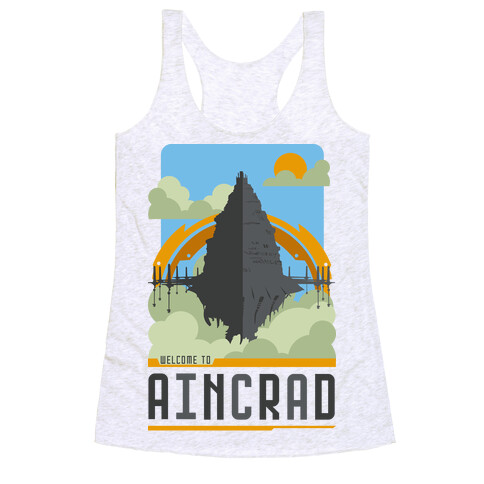 Welcome To Aincrad Racerback Tank Top