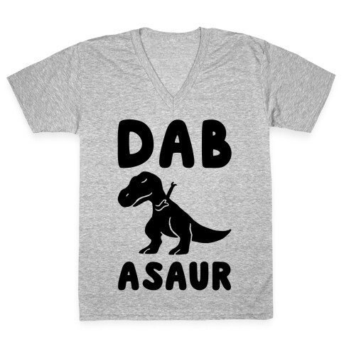 Dabasaur (Dabbing Dinosaur) V-Neck Tee Shirt