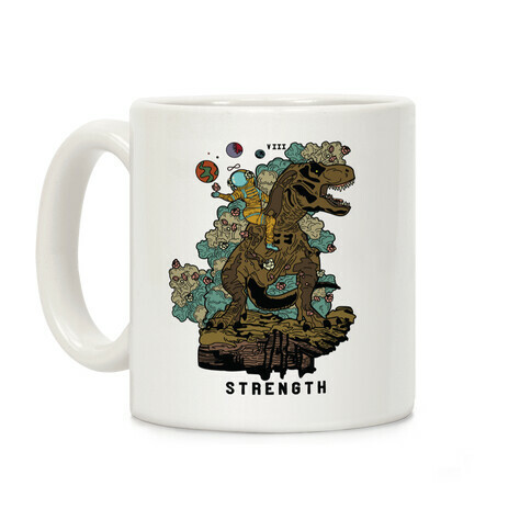 Dinosaur Strength Tarot Coffee Mug