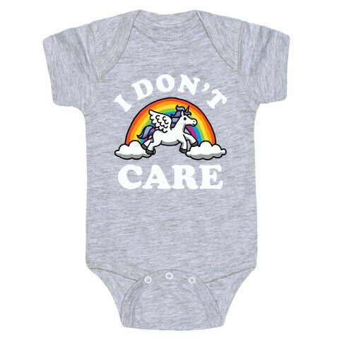 I Don't Care (Unicorn) Baby One-Piece