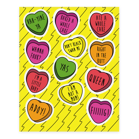 Ilana and Abbi Quotes Conversation Heart  Stickers and Decal Sheet