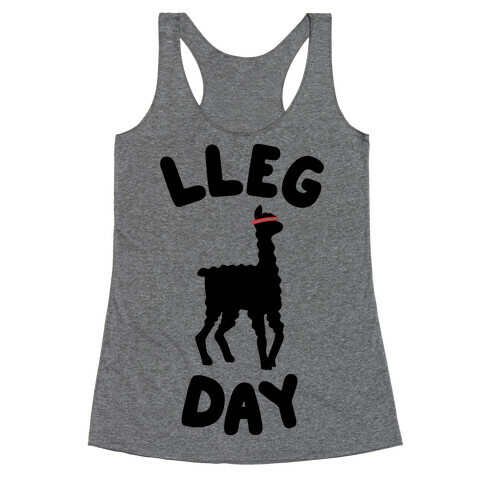 Lleg Day Llama Racerback Tank Top