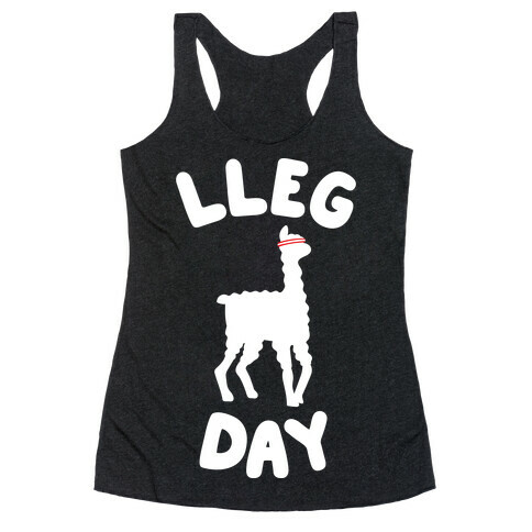 Lleg Day Llama Racerback Tank Top