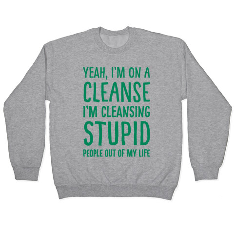 Stupid People Cleanse Pullover