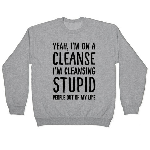 Stupid People Cleanse Pullover