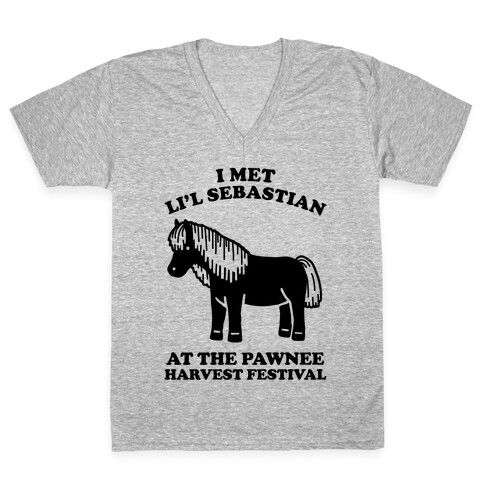 I Met Li'l Sebastian at the Pawnee Harvest Festival V-Neck Tee Shirt