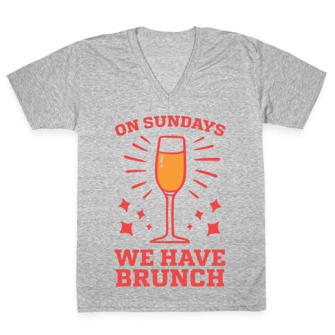 On Sundays We Have Brunch V-Neck Tee Shirt