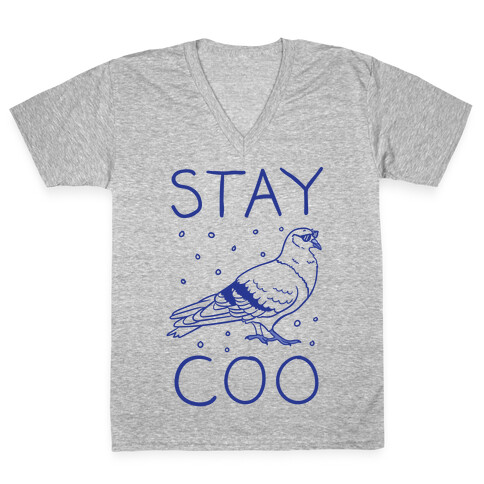 Stay Coo Pigeon  V-Neck Tee Shirt