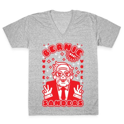 Anime Bernie Sanders V-Neck Tee Shirt