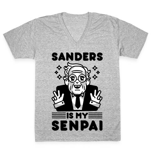 Bernie Sanders Is My Senpai V-Neck Tee Shirt