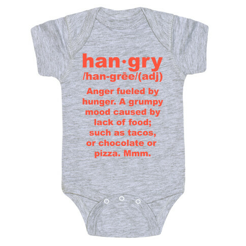 Hangry Definiton Baby One-Piece