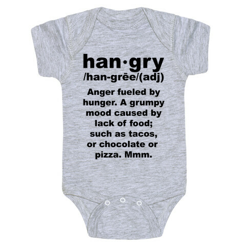 Hangry Definiton Baby One-Piece