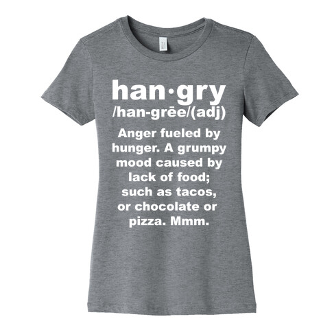 Hangry Definition Womens T-Shirt