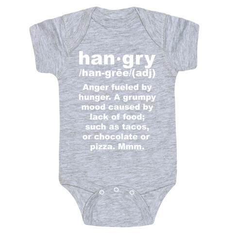 Hangry Definition Baby One-Piece