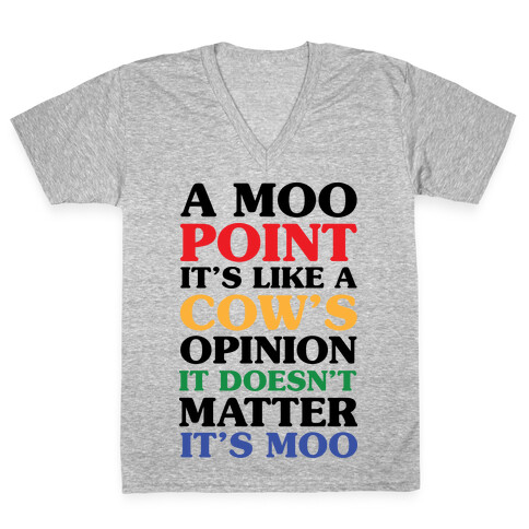 A Moo Point V-Neck Tee Shirt