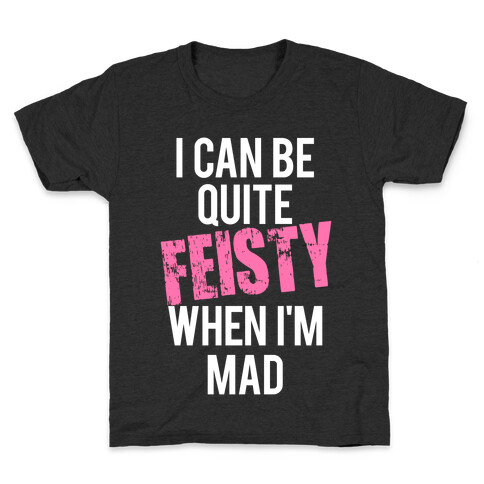 Feisty (White Ink) Kids T-Shirt