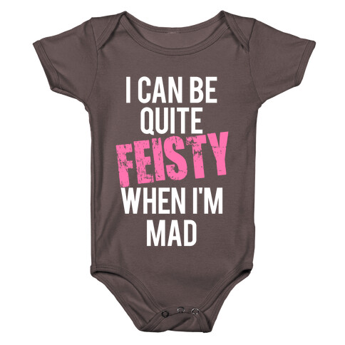 Feisty (White Ink) Baby One-Piece