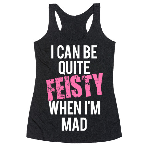 Feisty (White Ink) Racerback Tank Top