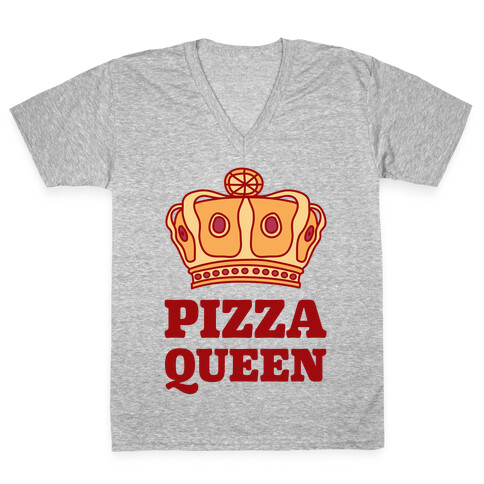 Pizza Queen V-Neck Tee Shirt