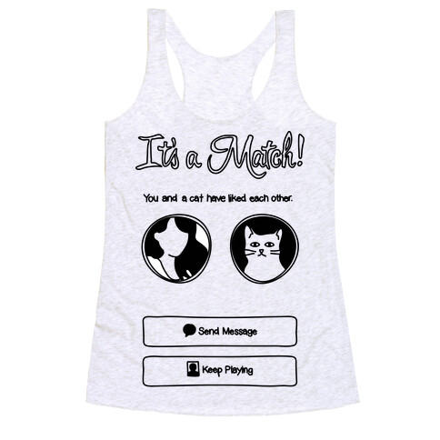 Tinder Match Cat Racerback Tank Top