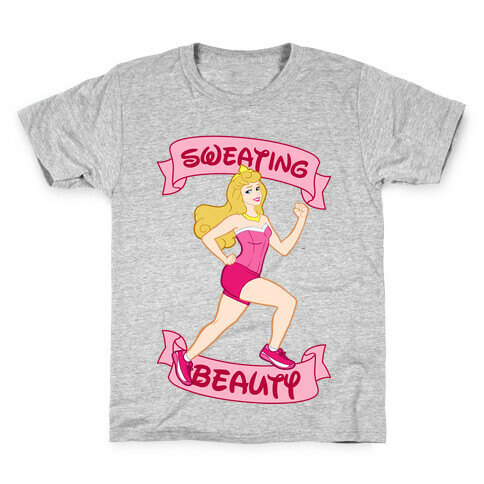 Sweating Beauty (Pink) Kids T-Shirt