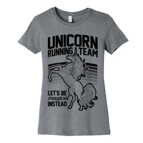 Unicorn Running Team Womens T-Shirt