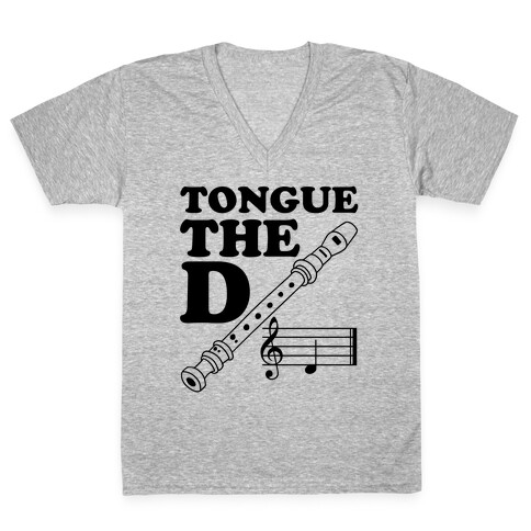 Tongue The D V-Neck Tee Shirt