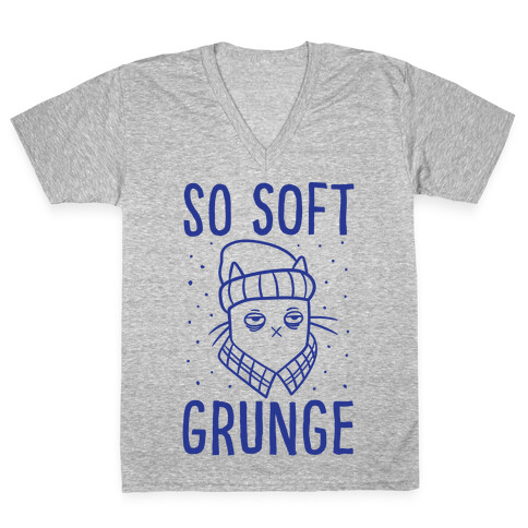 Soft Grunge Cat V-Neck Tee Shirt