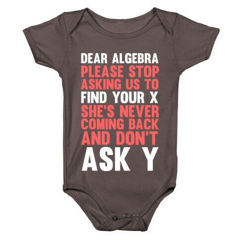 Dear Algebra Baby One-Piece