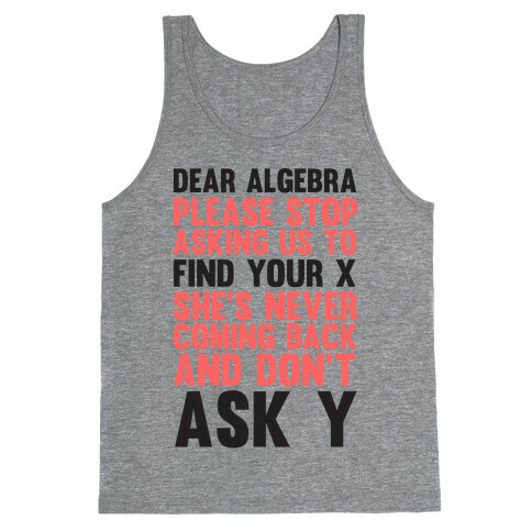 Dear Algebra Tank Top