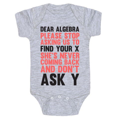 Dear Algebra Baby One-Piece