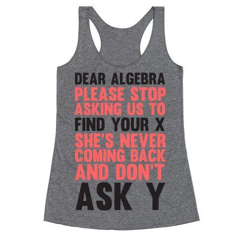 Dear Algebra Racerback Tank Top