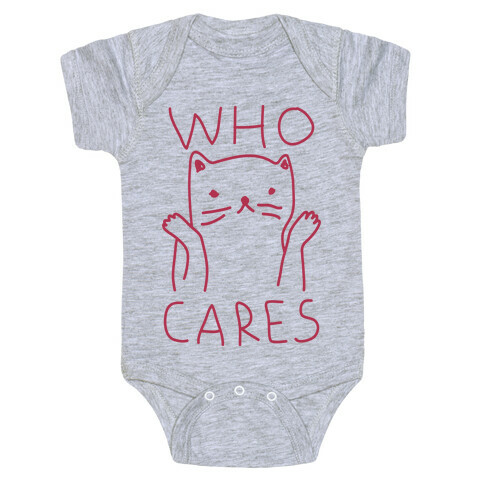 Who Cares Cat Baby One-Piece