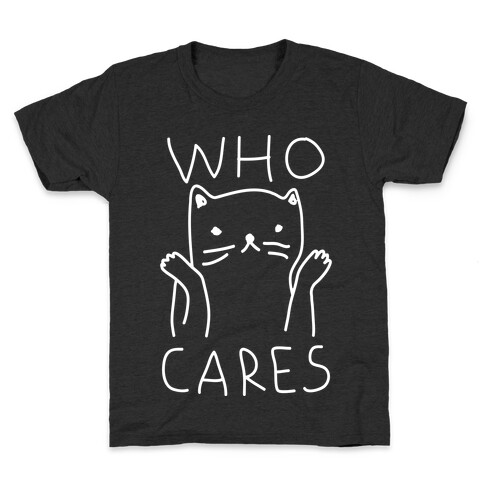 Who Cares Cat Kids T-Shirt
