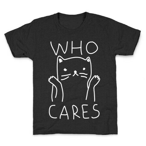 Who Cares Cat Kids T-Shirt