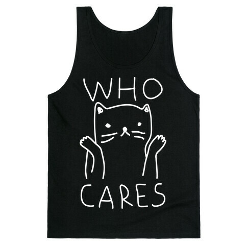 Who Cares Cat Tank Top