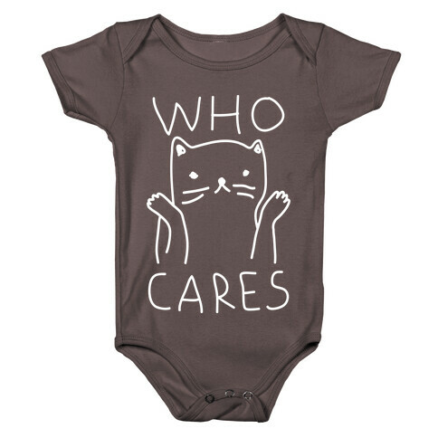 Who Cares Cat Baby One-Piece