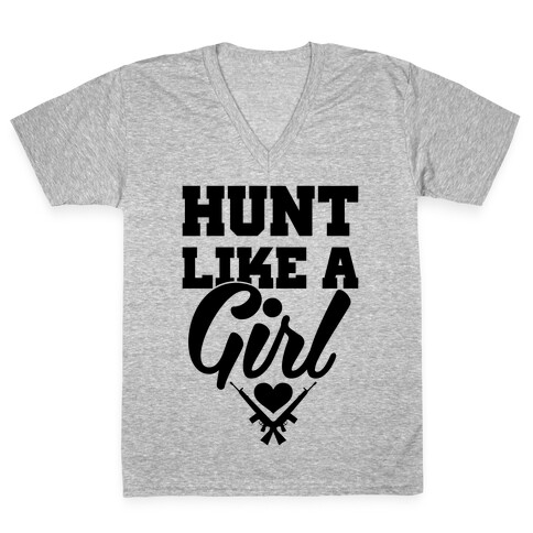 Hunt Like A Girl V-Neck Tee Shirt