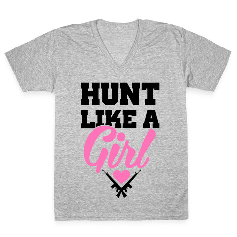 Hunt Like A Girl V-Neck Tee Shirt