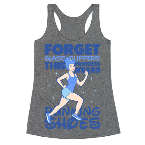 This Princess Wears Running Shoes (Dark Print) Racerback Tank Top