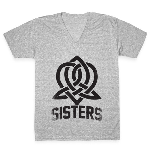 Sisters (Celtic Design) V-Neck Tee Shirt