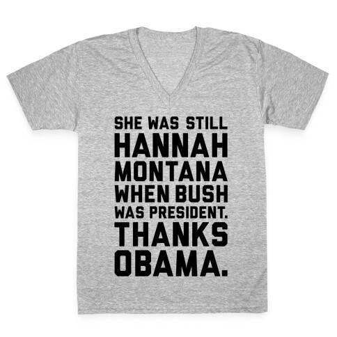 Thanks Obama V-Neck Tee Shirt