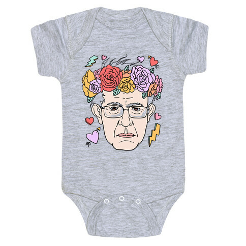 Bernie With Flower Crown Baby One-Piece