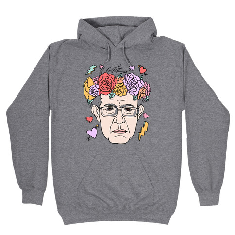 Bernie With Flower Crown Hooded Sweatshirt