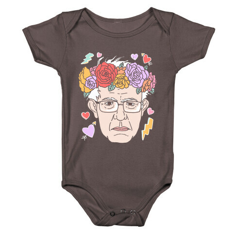 Bernie With Flower Crown Baby One-Piece