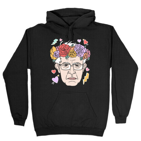 Bernie With Flower Crown Hooded Sweatshirt